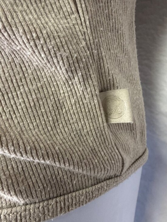 Lululemon Wrap-Front Ribbed Long-Sleeve Top tan cropped size small *no tags - Picture 12 of 12